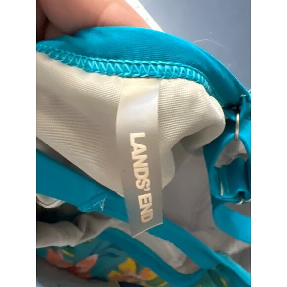 Lands End Girls Floral One-Piece Swimsuit 4 DDD Vacation Resort Beach Cruise - Picture 8 of 9